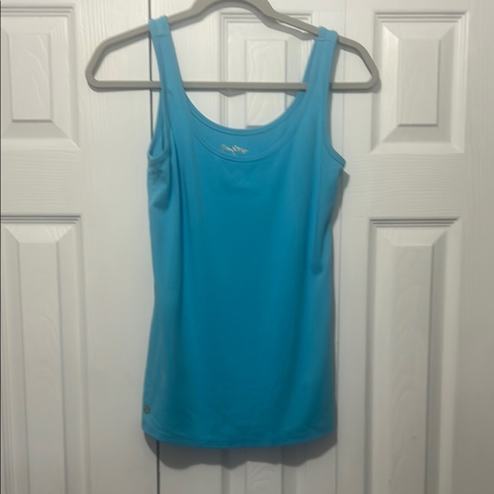 Lilly Pulitzer Blue Fitted Sleeveless Tank Top